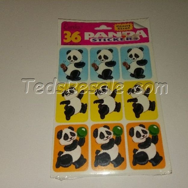 36 Self Adhesive Panda Stickers