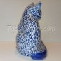 Gorgeous Blue & White Ceramic Kitty Statue