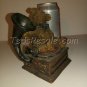 Teddy Bear on Phonograph Listening to the Horn Speaker