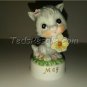 Sweet Little Spring / May Kitty with Flower (figurine)