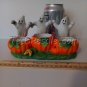 Cute 3 Ghost and Pumpkin Votive Holder