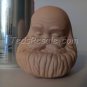 Old Man Santa Looking Down with his Glasses, Unpainted Ceramic Head (pink)
