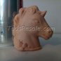 Ornate Unicorn, Unpainted Ceramic Head (pink)