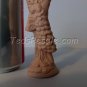 Tall Thin Santa with Present Bag, Unpainted Ceramic (pink)