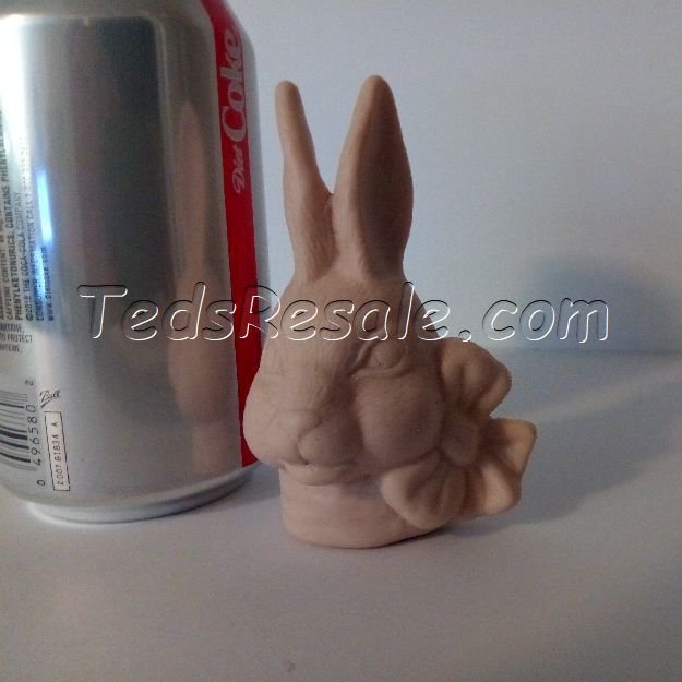 Bunny Rabbit , Unpainted Ceramic Head (pink)