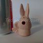 Bunny Rabbit , Unpainted Ceramic Head (pink)