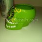 Green Skull with Hand Painted Face, Ceramic