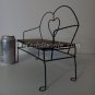 Bench, Mini Love Heart made with Wire and Wood