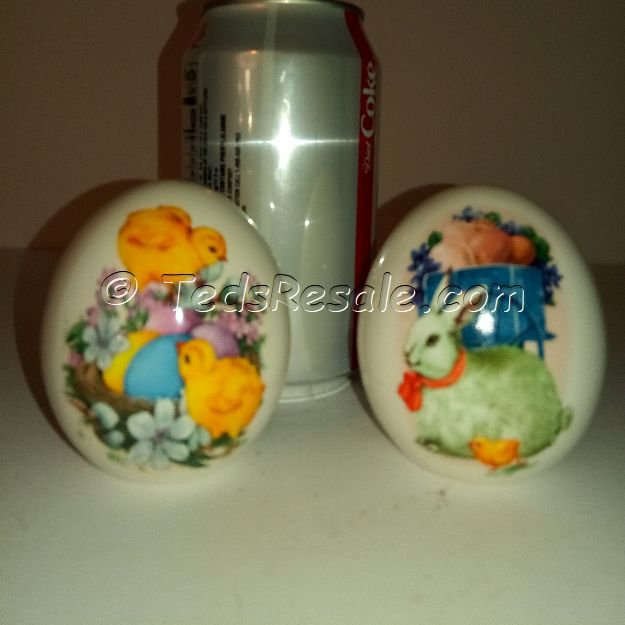 Two Easter Eggs.  Chicks and eggs.  Rabbit with eggs.