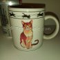 Kitty Kat Koffee Mug, Brown Mackeral Tabby Siberian Cat & Abyssinian Cat