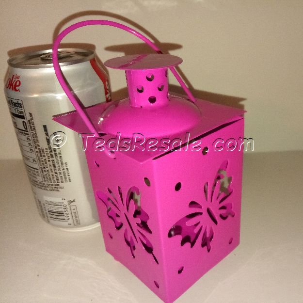 Magenta Pink Latern Style Tea Light Holder