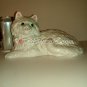 Kitty with bad eye, shelf figurine.