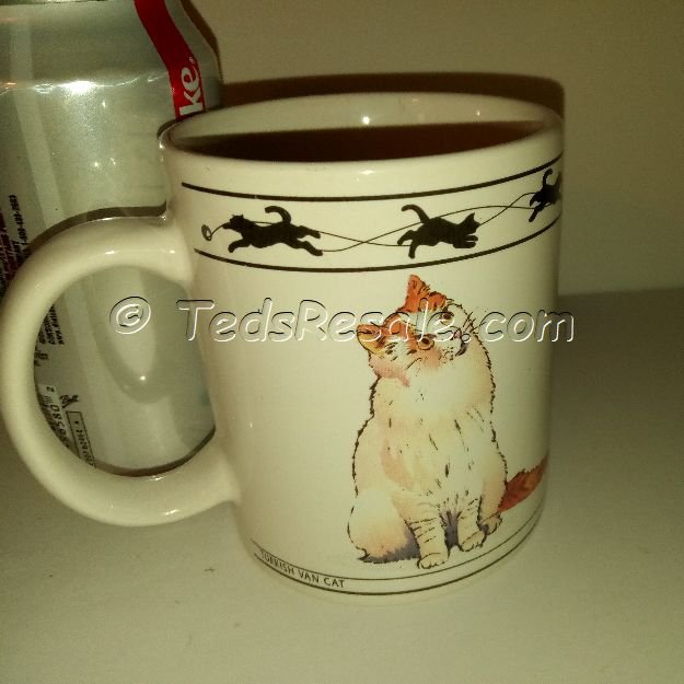 Kitty Kat Koffee Mug, Turkish Van Cat & ChartReux Cat