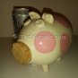 White with Pink Spots "Piggy Bank"