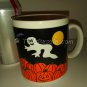 Ghosts Flying Over a Pumpkin Patch in the Moonlight, Coffee Mug