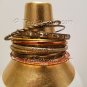 A Group of 15 Shades of Copper color Stacking Bracelets