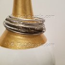 A Group of 18 Shades of Silver color Stacking Bracelets