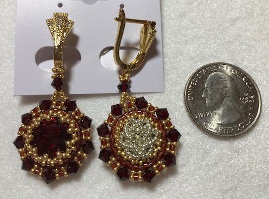 Burgundy Earrings