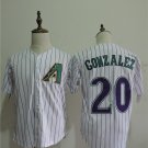 20 Luis Gonzalez Stitched Baseball Jersey Color while 1