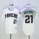 21 Zack Greinke Stitched Baseball Jersey Color while 1