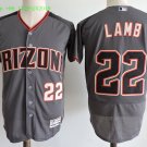 22 Jake Lamb Stitched Baseball Jersey Color grey 1