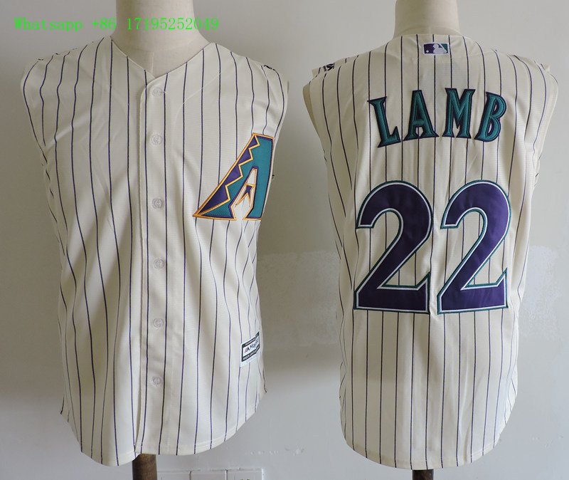 22 Jake Lamb Stitched Baseball Jersey Color while 1