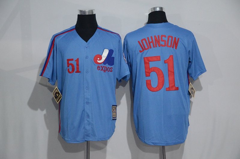 51 Randy Johnson Stitched Baseball Jersey Color blue 1