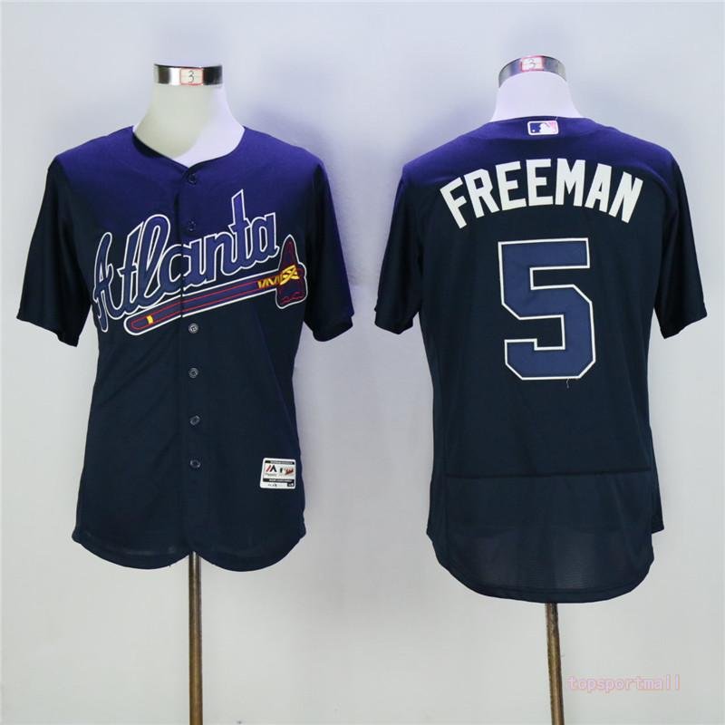 5 Freddie Freeman Stitched Baseball Jersey Color black 1