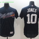 10 Chipper Jones Stitched Baseball Jersey Color black 1