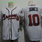 10 Chipper Jones Stitched Baseball Jersey Color while 1