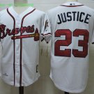 23 David Justice Stitched Baseball Jersey Color while 1