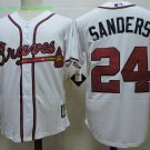 24 Deion Sanders Stitched Baseball Jersey Color while 1