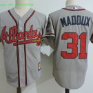 31 Greg Maddux Stitched Baseball Jersey Color grey 1