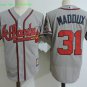 31 Greg Maddux Stitched Baseball Jersey Color grey 1