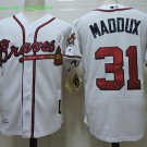 31 Greg Maddux Stitched Baseball Jersey Color while 1