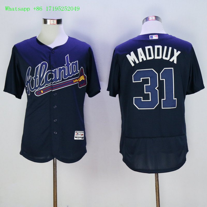31 Greg Maddux Stitched Baseball Jersey Color black 1