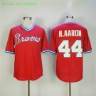 44 Hank Aaron Stitched Baseball Jersey Color red 1