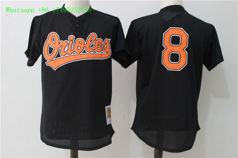 8 Cal Ripken Stitched Baseball Jersey Color black 1