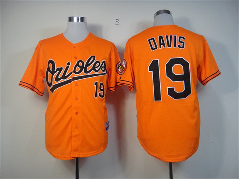 19 Chris Davis Stitched Baseball Jersey Color orange 1