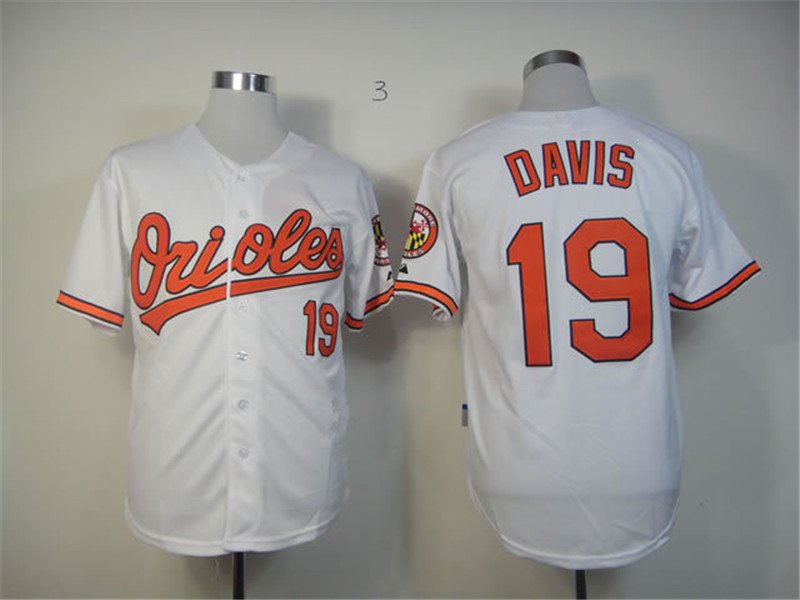 19 Chris Davis Stitched Baseball Jersey Color while 1