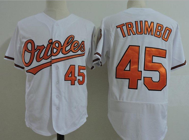 45 Mark Trumbo Stitched Baseball Jersey Color while 1