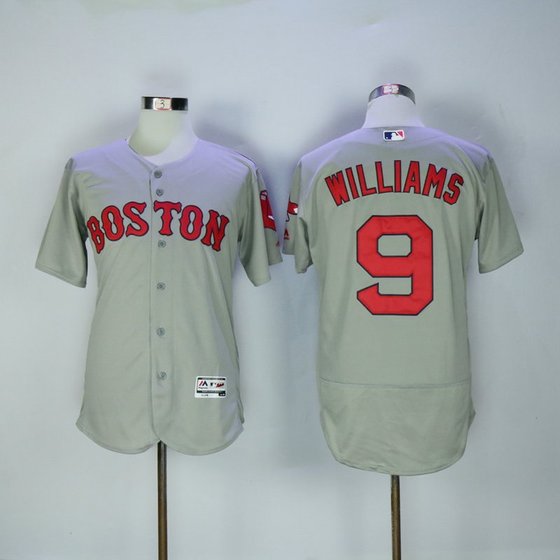 9 Ted Williams Stitched Baseball Jersey Color grey 1