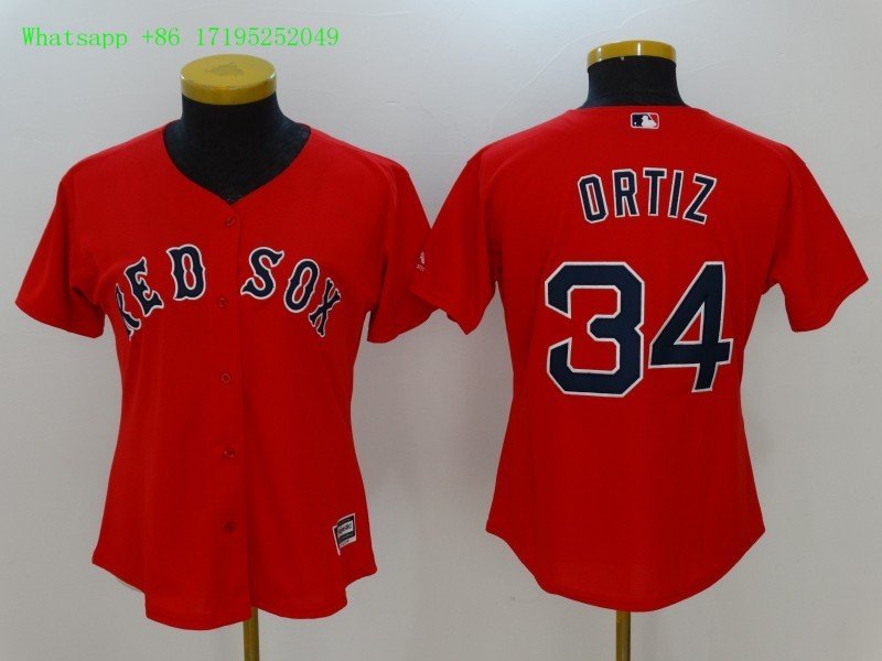 34 David Ortiz Stitched Baseball Jersey Color red 1