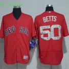 50 Mookie Betts Stitched Baseball Jersey Color red 1