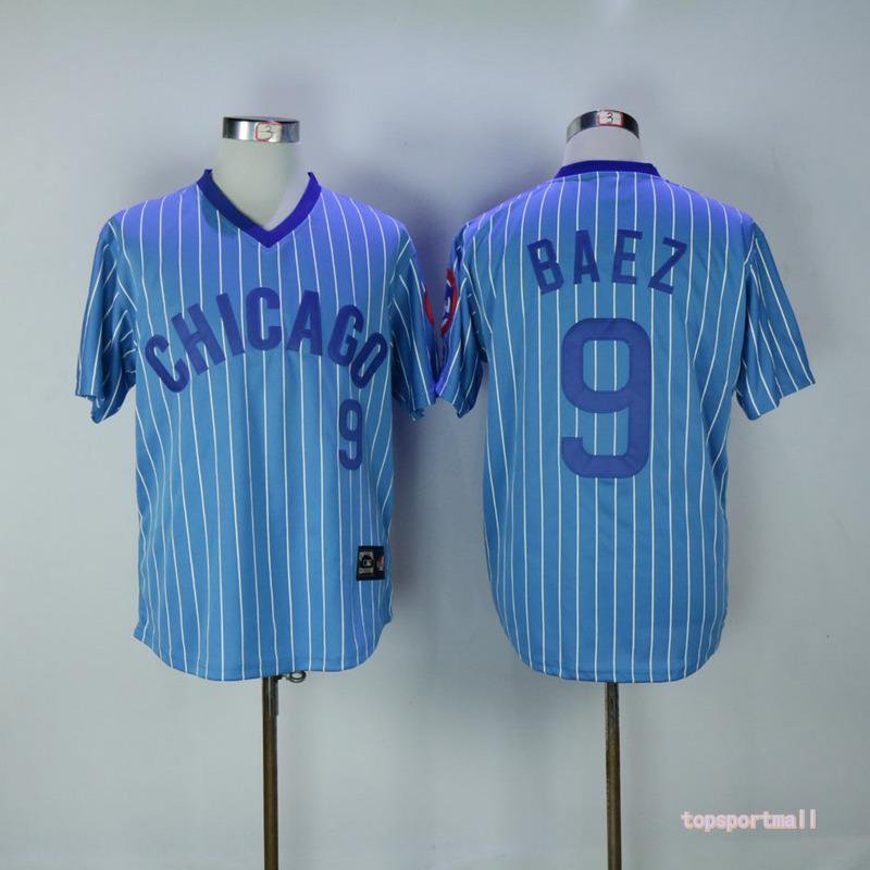 9 Javier Baez Stitched Baseball Jersey Color blue 1