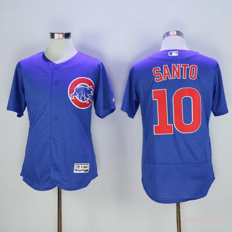 10 Ron Santo Stitched Baseball Jersey Color blue 2