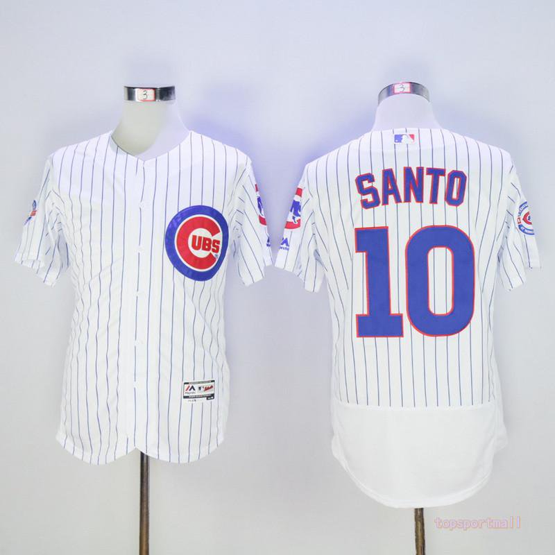 10 Ron Santo Stitched Baseball Jersey Color while 1