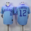 12 Kyle Schwarber Stitched Baseball Jersey Color blue 1