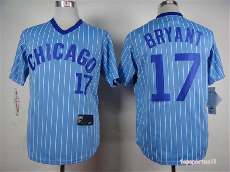 17 Kris Bryan Stitched Baseball Jersey Color blue 2