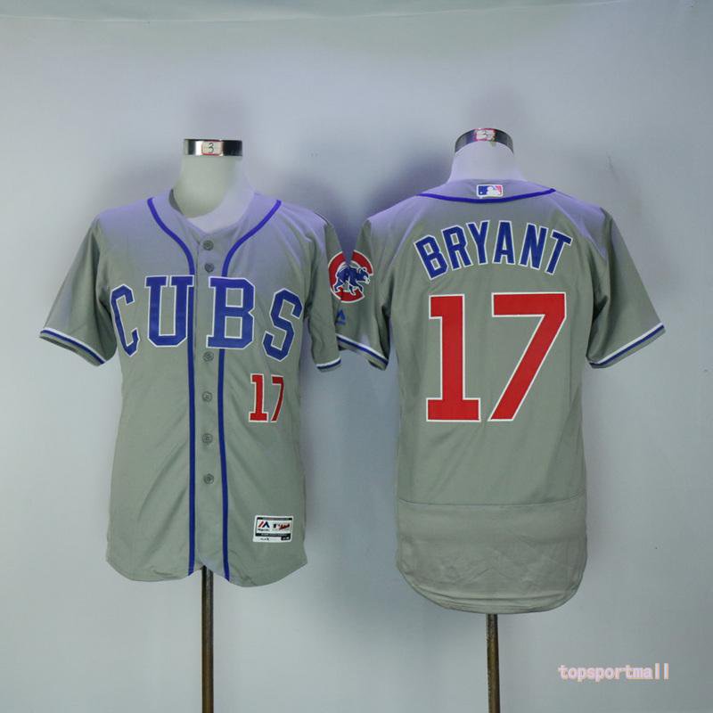 17 Kris Bryan Stitched Baseball Jersey Color grey 1